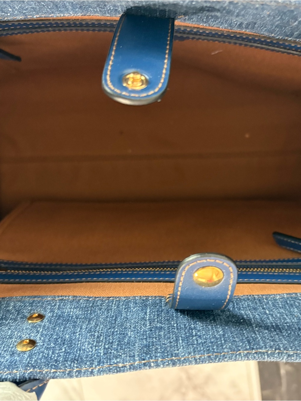 Versace La Medusa Denim Tote - Picture 7 of 14